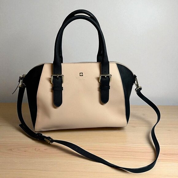 Kate Spade Cove Street Colorblock Pippa Crossbody in Soft Resetta Pink Black - Picture 1 of 12